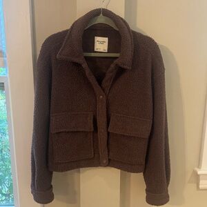Abercrombie & Fitch Dark Brown Sherpa Jacket